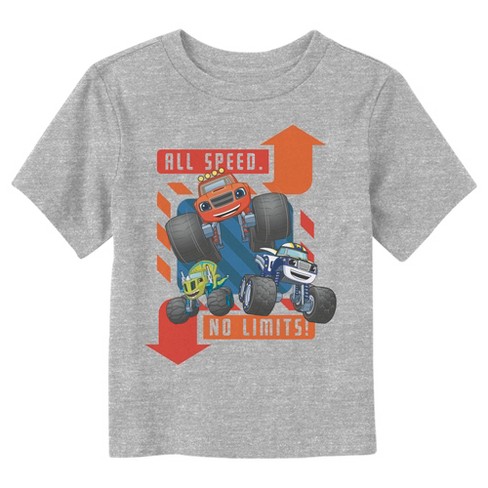 Toddler s Blaze and the Monster Machines All Speed No Limits T Shirt Athletic Heather 2T