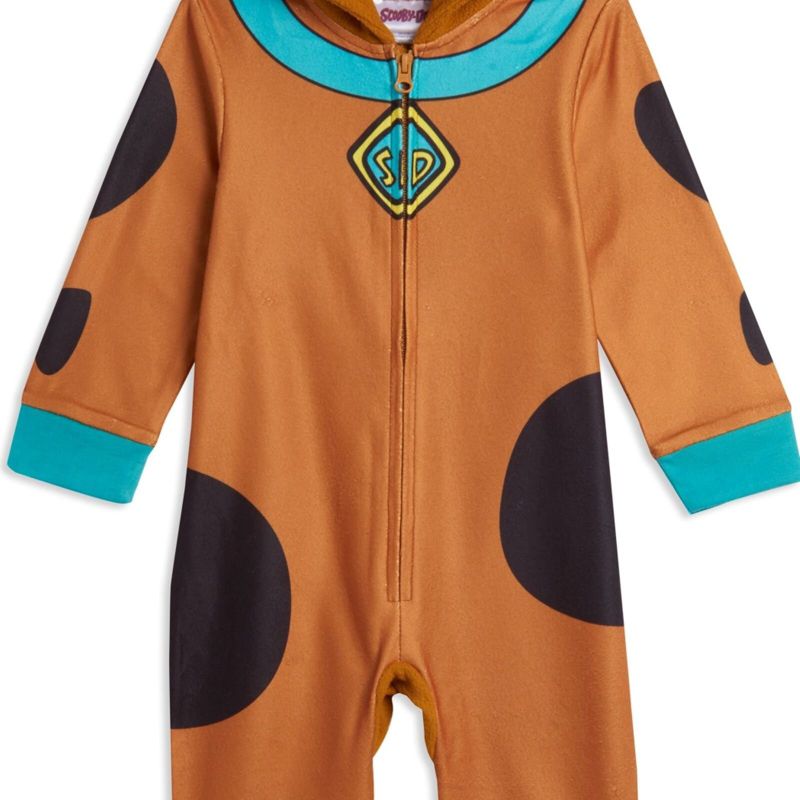 Scooby-Doo Fleece Zip Up Cosplay Pajama Coverall Toddler , 5 of 10