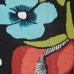 black multi floral print