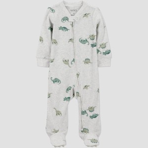 Carter's Just One You® Baby Boys' Dinosaur Printed Sleep N' Play - Gray - 1 of 3