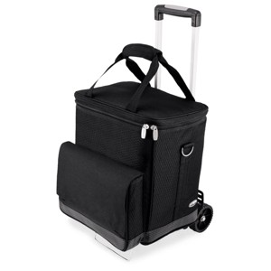 Legacy Cellar 6-Bottle Wine Carrier and Cooler Tote with Trolley - Black/Gray - 1 of 4