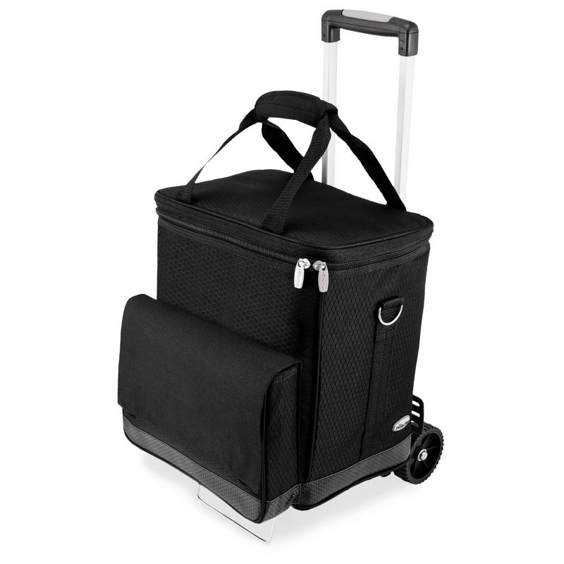 Legacy Cellar 6-Bottle Wine Carrier and Cooler Tote with Trolley - Black/Gray, 1 of 7