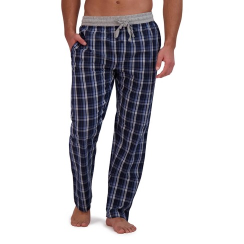 Hanes Premium Men's 2pk Woven Sleep Pajama Pants With Knit Waistband -  Black L : Target