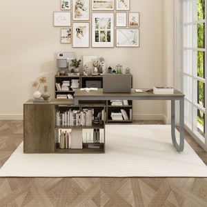 Famapy L - shaped Computer Desk: Contemporary, Functional & Space - Saving - 1 of 4