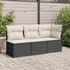 Garden Sofa Black, Cream WhitevidaXL - 3 of 4