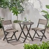 VYNXARIA Bistro set, 2 Chairs and 1 Table,Gray - 2 of 4