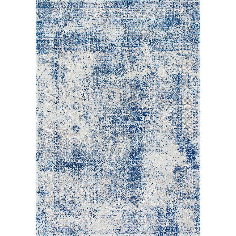 6'7inx9' Vintage Willena Area Rug Blue - nuLOOM