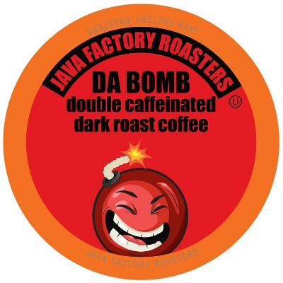 Java Factory Flavored Coffee Pods,Da Bomb Extra Bold Double CAFF,Keurig2.0,80 CT