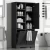 JANSNO Bathroom Storage Cabinet with Doors, Drawers & Adjustable Shelf, Freestanding Tilt-Out Laundry Hamper Organizer - 4 of 4