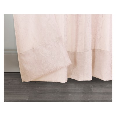Whisper Pink Sheer Voile Rod Pocket Curtain Panel, 51" x 84"