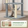 Modern Multicoloured 600 GSM Soft Plush Cat Tree Pet Tower with Fake Real Leaves,Natural Sisal Material and Cute Cat Shape Platform - 4 of 4