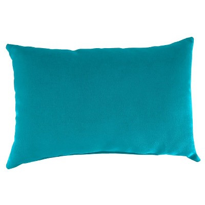 Jordan Manufacturing 12" x 18" x 4" Outdoor Throw Pillow Set Washed Turquoise
