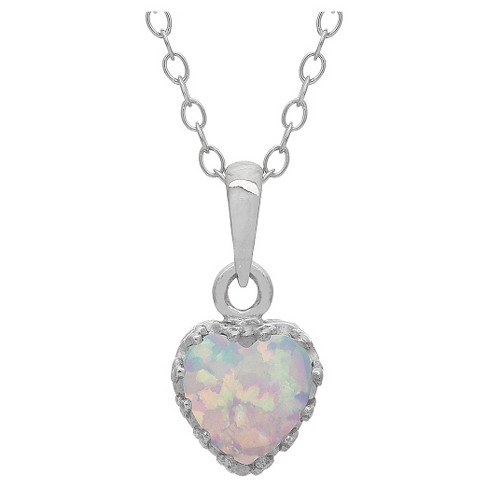 Heart Locket Pendant Necklace In Sterling Silver (18) : Target