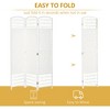 3 or 4 Panel Indoor Room Divider,Folding Privacy Screen,5.6" Room Separator,Wave Fiber Freestanding Partition Wall Divider for Home-The Pop Home - image 4 of 4