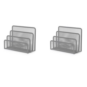 YBM Home 3-Slot Mesh Desk Mail Organizer for Office, Pack of 2 - 1 of 4