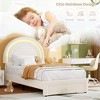 Twin Upholstered LED Bed Frame with Storage Drawer and Rainbow Headboard, Solid Wood Slats Support, No Box Spring Needed - 4 of 4