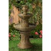 Tuscan Garden 41 1/2" High Large Traditional Italian Indoor Outdoor Decor Dark Faux Stone Floor Fountain Tiered Outside Patio Yard - 2 of 4