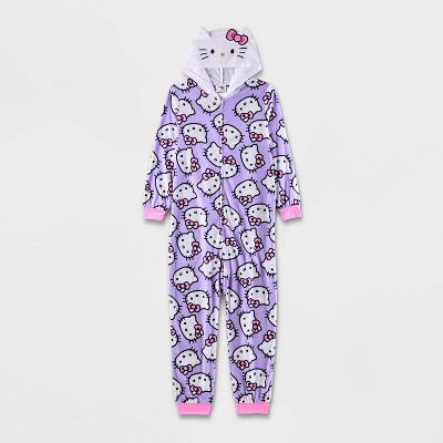 Girls' Hello Kitty Union Suit - Purple S