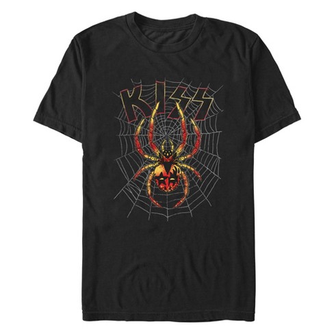 Men s Kiss Spider Web T shirt Black 3x Large Target