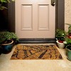 Juvale Boho Themed Leaf Coir Door Mat Welcome Doormat Indoor Outdoor Nonslip Front Rugs 17"x30" - 2 of 4
