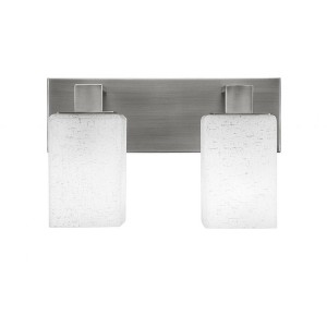Toltec Lighting Apollo 2 - Light Vanity in  Graphite with 4" Square White Muslin Shade - 1 of 1