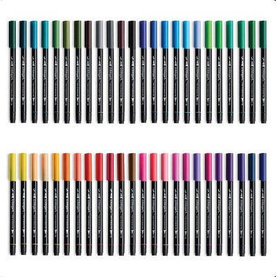 KINGART PRO Twin-Tip™ Brush Pens 48 Colors