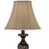 Regency Hill Traditional Vintage Table Lamp 23 1/2" Tall with Dimmer Warm Bronze Candlestick Bell Shade for Bedroom Living Room House Home Bedside - 2 of 4
