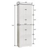 Syemin Decorative Storage Cabinets Tall Storage Cabinet with Adjustable Shelves, Wall Storage Cabinet, Modern Accent Cabinet, White, 24"*12.8"*72.4" - 3 of 4