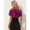 INSPIRE CHIC Women's Sequin Jacket Flared Sleeve Sparkly Bolero Crop Glitter Shrug - 3 of 4