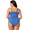 Women's Plus Live In Color Twist Front Underwire Tankini Swim Top - image 3 of 4