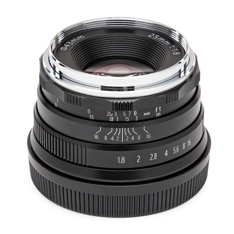 Koah Artisans Series 25mm f/1.8 Manual Focus Lens for Micro Four Thirds (Black), 1 of 4