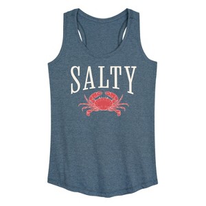 Women's - Instant Message - Salty Crab Graphic Racerback Tank - 1 of 4
