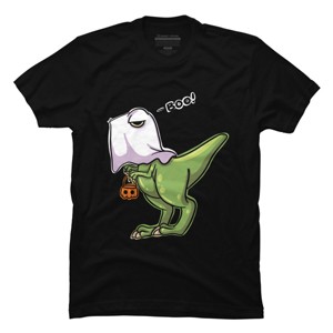 Men's Design By Humans Halloween Ghost Dinosaur By whynot007 T-Shirt - 1 of 4