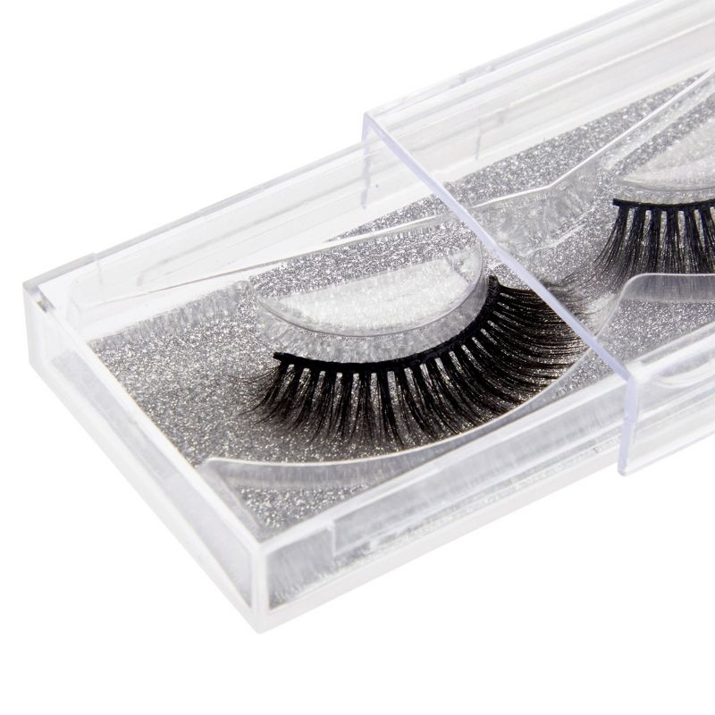 Stockroom Plus 30-Pack Transparent Empty Eyelash Boxes for False Eyelashes, Lash Cases Empty Bulk Wholesale with Glitter Paper Card, 4.4 x 2 In, 3 of 10
