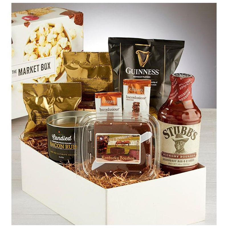 GreatFoods Bacon Bourbon Beer Market Box with Guinness Chips, Beer Nuts and Bacon snacks & More, 3 of 5