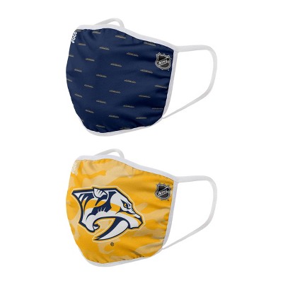 NHL Nashville Predators Youth Clutch Printed Face Covering - 2pk
