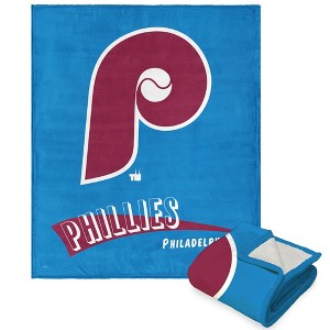 MLB Philadelphia Phillies Cooperstown Collection Throwback Silk Touch Throw Blanket 50 x 60 Inches - 1 of 4