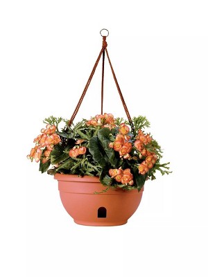 Gardener's Supply Company Self-Watering Hanging Basket, 12" Diameter - Terra Cotta