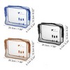Unique Bargains Women's Transparent Waterproof Travel Makeup Bags Black Brown Blue 3 Pcs - 2 of 4
