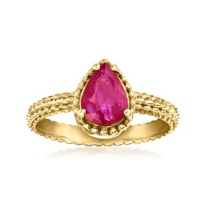Ross-Simons 0.90 Carat Ruby Braided Ring in 18kt Gold Over Sterling Size 7 - 1 of 3