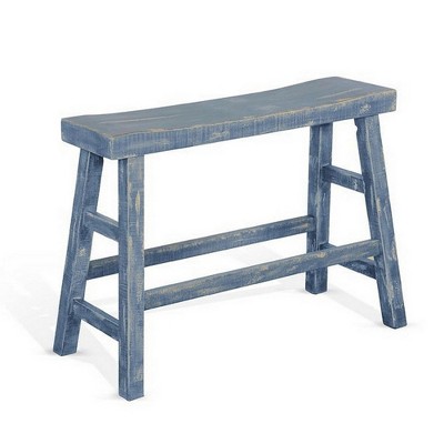 Royal Hampton Counter Height Bench, 33 Inch Mahogany Wood Frame