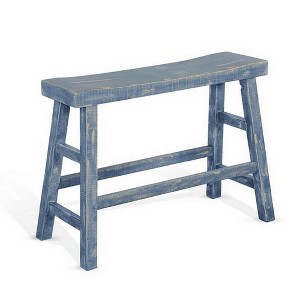 Royal Hampton Counter Height Bench, 33 Inch Mahogany Wood Frame - 1 of 4
