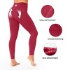 Women Legging by Lux Decor Apparel - 1-Piece High Waist , Flexible, Durable Stitch, Breathable Activewear for Body Contour - (Small_Burgundy) - 2 of 4
