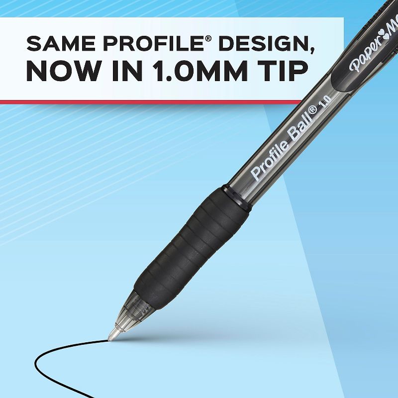 Paper Mate Profile Ballpoint Pen Medium Point Black Ink 8 Pack (2095460), 2 of 7
