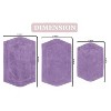 Waterford Collection Tufted Bath Rug, Extra Soft and Absorbent, Non-Slip Bath Mats, Machine Washable bath rugs for Bathroom, 3 Piece Set, Purple - 3 of 4