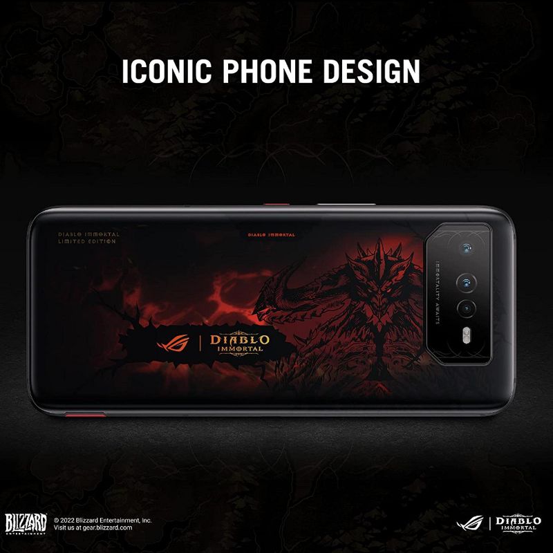 ASUS ROG Phone 6 Diablo Immortal Edition, 6.78” FHD+ 2448x1080 165Hz, 16GB RAM, 512GB Storage, 5G LTE Unlocked Dual SIM, US Version, AI2201-16G512G-DB, 3 of 5