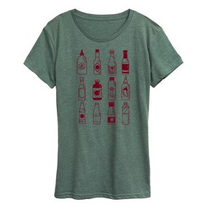 Women's - Instant Message - Hot Sauces Galore Short Sleeve Graphic T-Shirt - 1 of 4