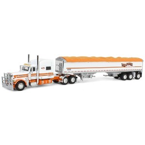 First Gear DCP 1/64 Peterbilt 389 Mid Roof Sleeper with Wilson Pacesetter 50ft Tri-Axle Grain Trailer, Tri-State Commodities 60-2024 - 1 of 4