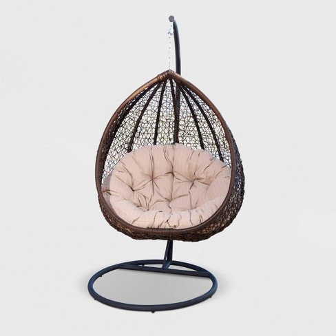 Bahia Outdoor Brown Wicker Swing Chair Beige Abbyson Living Target