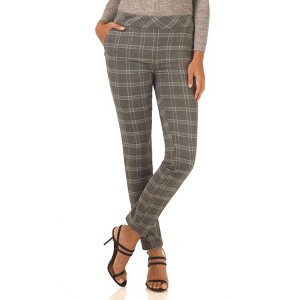 Rekucci Women’s Pull-On Skinny Work Pants – Tummy Control, Stretch Legging Fit with Zip Pockets for Office & Casual - 1 of 4